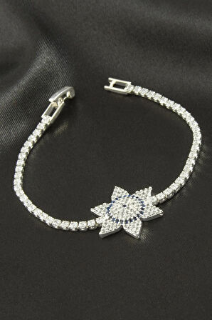 Yıldız Zirkon Taşlı Çocuk Bileklik 16 cm