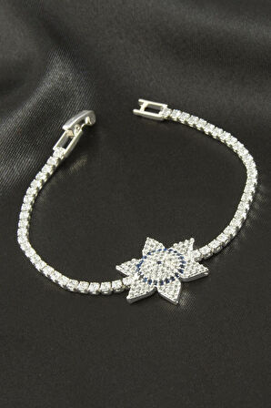 Yıldız Zirkon Taşlı Çocuk Bileklik 16 cm