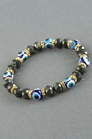 Nazar Taşlı Kristal Bileklik