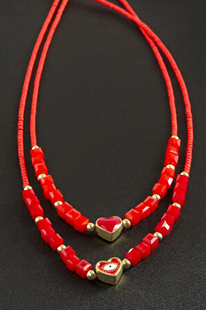 Karışık Figürlü Miyoki Boncuk Küp Kristal Kolye 1 Adet