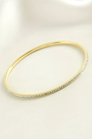 Taşlı Lüks Çelik Bilezik