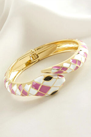 Yılan Mineli Kelepçe Bileklik