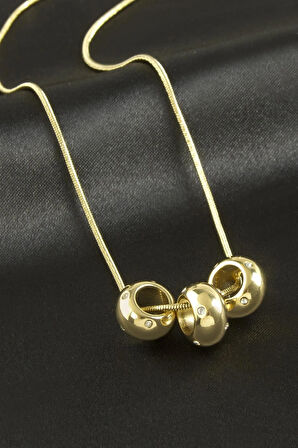 Halka Lüks Çelik Kolye