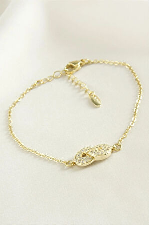 Sonsuzluk Zirkon Taşlı Çelik Bileklik