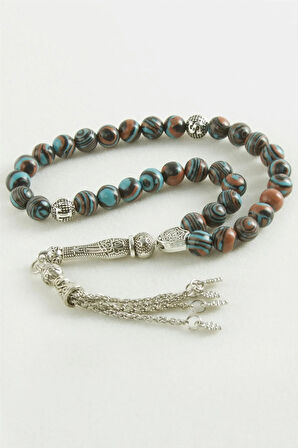 Karadeniz Fırtınası Akik Doğaltaş Tesbih 8 mm