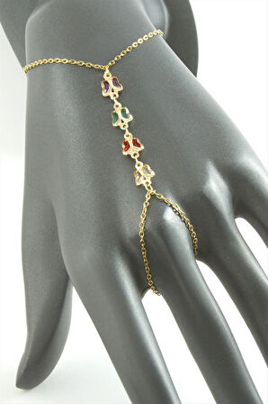 Kelebek Taşlı Lüks Çelik Şahmeran