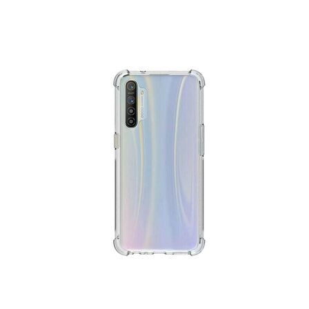 Smcase Realme XT Kılıf Darbe Korumalı Silikon  Nano Ekran Koruyucu