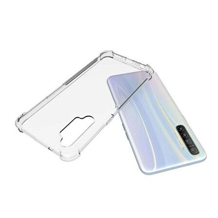 Smcase Realme XT Kılıf Darbe Korumalı Silikon  Nano Ekran Koruyucu