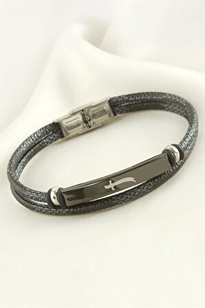 Zülfikar Deri Çelik Bileklik