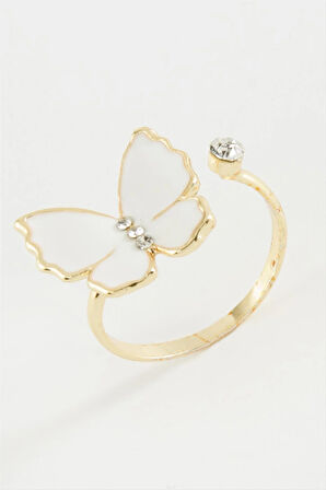 Kelebek Taşlı Mineli Yüzük