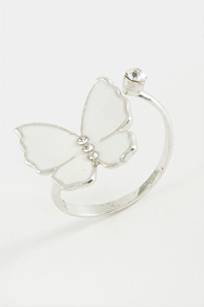 Kelebek Taşlı Mineli Yüzük