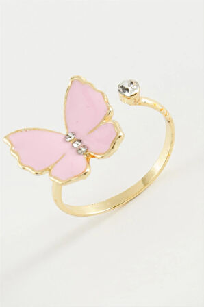 Kelebek Taşlı Mineli Yüzük