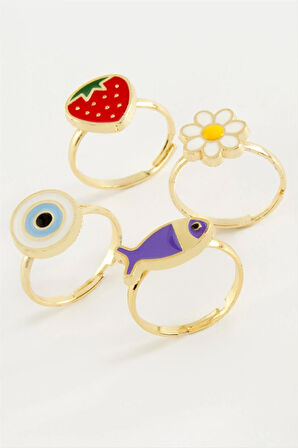 Karışık Mineli Yüzük 1 Adet