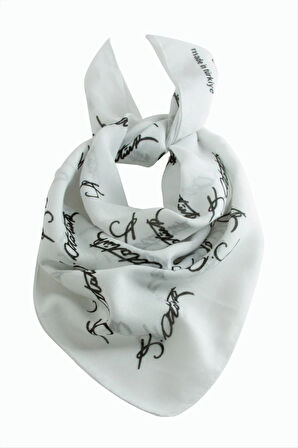 Atatürk İmzalı Desenli Bandana 50*50