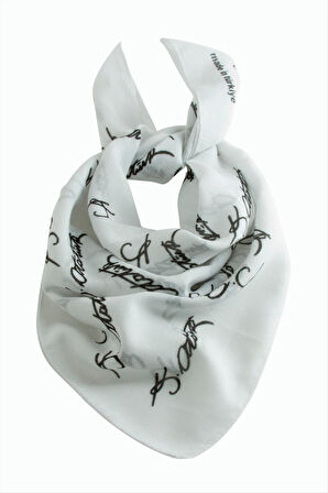 Atatürk İmzalı Desenli Bandana 50*50