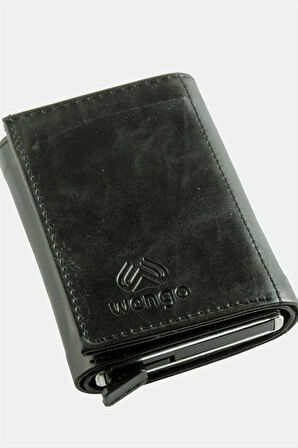 Mekanizmalı Kızaklı Kartlık Cüzdan Kağıt Para Bölmeli