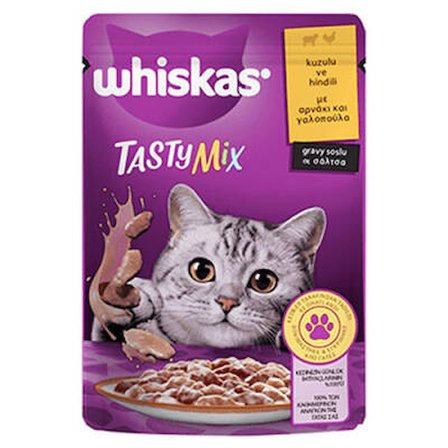 Pouch Tastymix Sos İçinde Kuzulu ve Hindili Yetişkin Kedi Konservesi 28 Adet 85 Gr