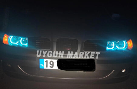 Seat Toledo Uyumlu  L Tipi Angel Far Halkası Beyaz 4 Adet, far içi halka, Toledo angel far