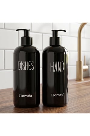 Homea Hands Dishes Sabunluk Siyah Renk – Şık ve Modern Mutfak & Banyo Sabunluk, Sıvı Sabunluk