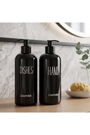Homea Hands Dishes Sabunluk Siyah Renk – Şık ve Modern Mutfak & Banyo Sabunluk, Sıvı Sabunluk