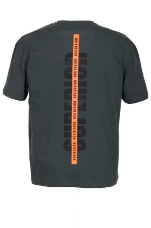 Erkek Oversize Tişört Antrasit Sırt Baskılı Bisiklet Yaka %100 Pamuk Slim Fit Baskılı T-shirt NCS JEANS 1190