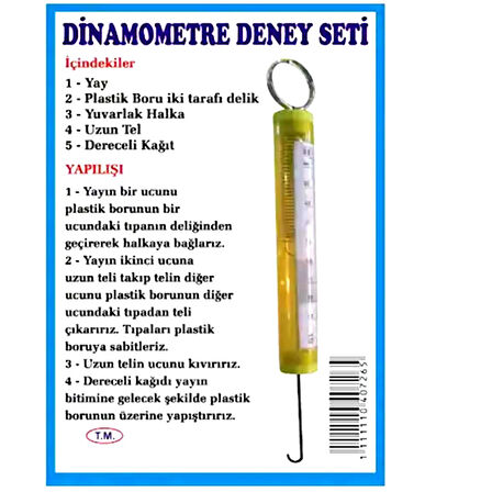 Bozkırlı Dinamometre Deney Seti - 3 adet