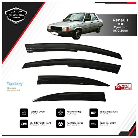 Renault 9-11 Broadway Fairway Spring Flash Tüm Kasalar İçin Uyumlu Mugen Cam Rüzgarlığı Seti 4'lü İthal