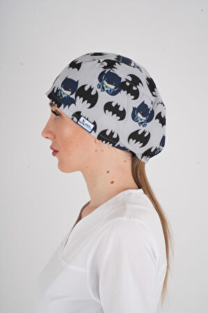 Unisex Batman Desenli Doktor Hemşire Hastane Medikal Cerrahi Bone 