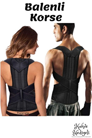 Dik Duruş Korse Unisex Kamburluk Önleyici Bel Sırt Omuz Korse Balenli Yeni Nesil