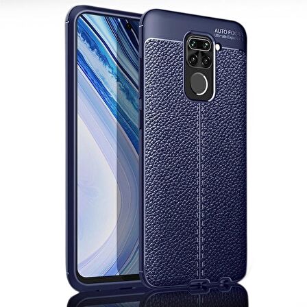 Smcase Xiaomi Redmi Note 9 Kılıf Deri Dokulu Silikon
