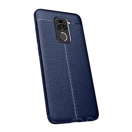 Smcase Xiaomi Redmi Note 9 Kılıf Deri Dokulu Silikon