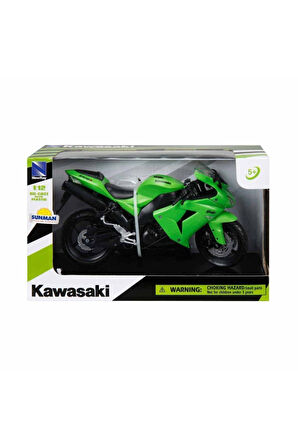 Oyuncak 1:12 Kawasaki Zx-10 R 2006 Model Motor 17cm Yeşil Nınja Kawasaki Motorsiklet