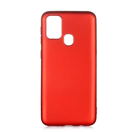 Smcase Samsung Galaxy A21S Kılıf Lüks Mat Silikon  Nano Ekran Koruyucu