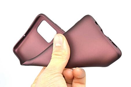Smcase Samsung Galaxy A21S Kılıf Lüks Mat Silikon  Nano Ekran Koruyucu