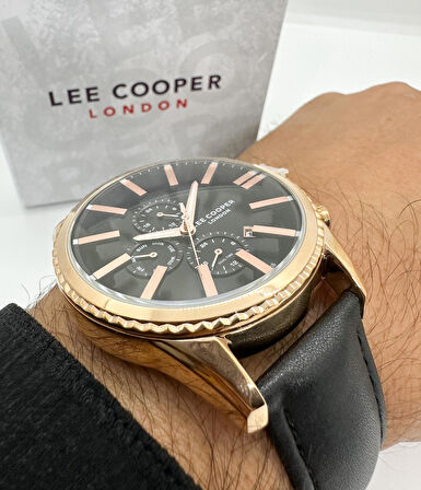 LEE COOPER ROSE KASA SLİKON KAYIŞLI FONKSİYONLU ERKEK KOL SAATİ
