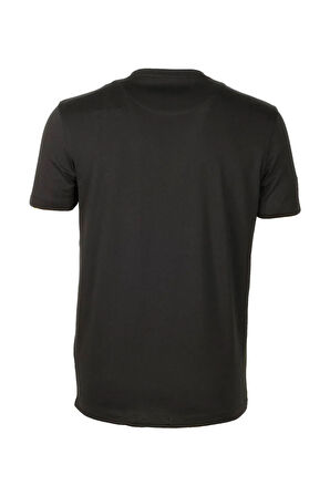 Erkek Tişört Bisiklet Yaka Siyah %100 Pamuk Slim Fit Baskılı T-shirt NCS JEANS 1194