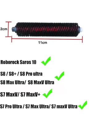Roborock Saros S8 S7 MaxV Uyumlu İstasyon Mop Temizleme Fırçası 2'li