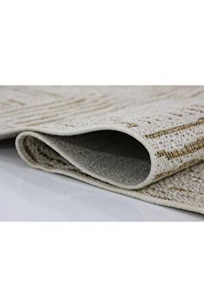 Garden Modern Salon Halısı Labirent Desenli Mutfak Oturma Odası Teras Halısı Yıkanabilir 