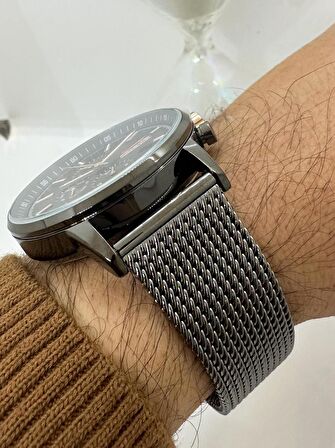 SLAZENGER FÜME HASIR LACİVERT KADRANLI ERKEK KOL SAATİ