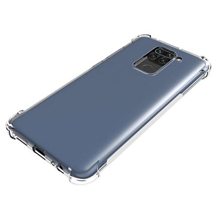 Smcase Xiaomi Redmi Note 9 Kılıf Darbe Korumalı Tank Silikon  Nano Ekran Koruyucu