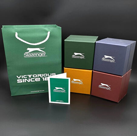 Slazenger fonksiyonlu siyah kadranlı takvimli 50MT su geçirmez çelik erkek kol saati