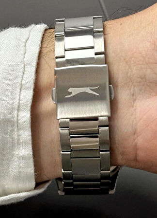 Slazenger fonksiyonlu 50 mt su geçirmez çelik erkek kol saati