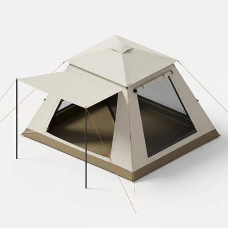 Tam Otomatik Kamp Çadırı 210x210 cm 3 Saniyede Kurulum Su Geçirmez Sineklikli Çadırı Outdoor Kamp