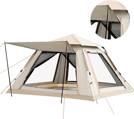 Tam Otomatik Kamp Çadırı 210x210 cm 3 Saniyede Kurulum Su Geçirmez Sineklikli Çadırı Outdoor Kamp
