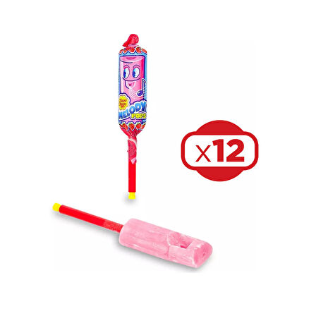 Chupa Chups Melody Pops Çilekli 15 Gr x 12 Adet Düdüklü Şeker