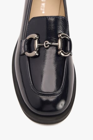 Kadın Metal Tokalı Klasik Loafer – Hakiki Deri Günlük Ayakkabı