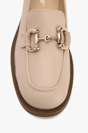 Kadın Metal Tokalı Klasik Loafer – Hakiki Deri Günlük Ayakkabı