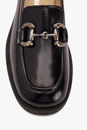 Kadın Metal Tokalı Klasik Loafer – Hakiki Deri Günlük Ayakkabı