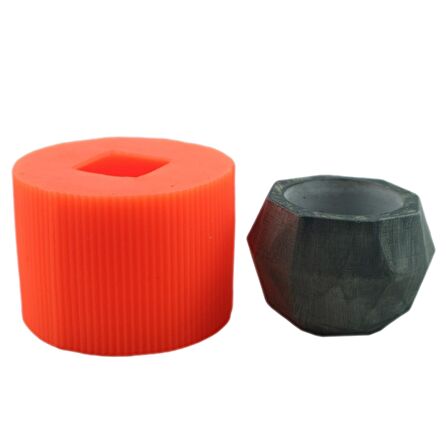 Geometrik Beton Saksı Silikon Kalıp - 114