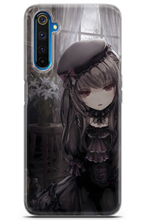Realme 6 Pro uyumlu Girls 33 Baskılı Kapak Gotik Anime